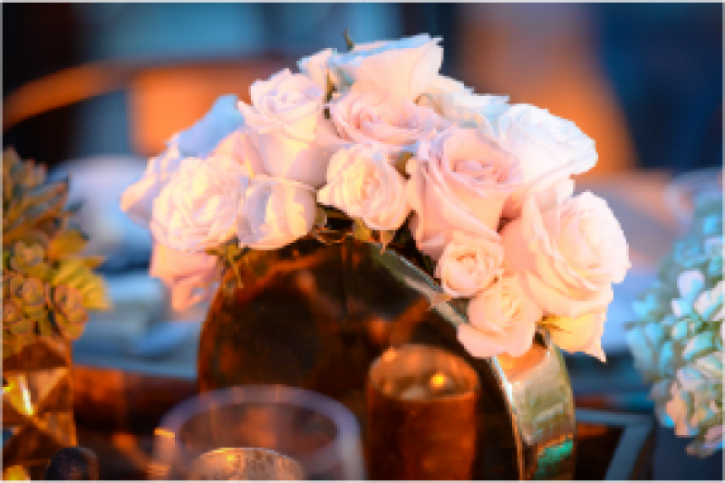 Event Floral Design Blush Pink Roses Gold