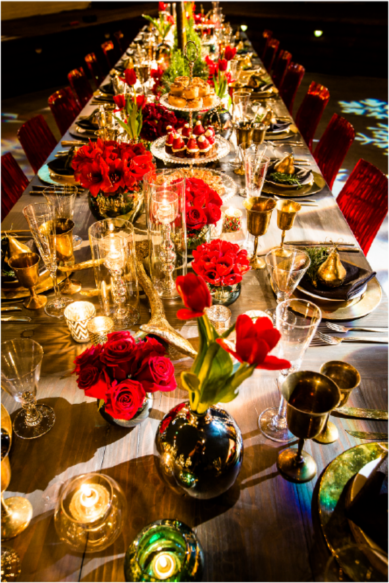 Event Floral Design Christmas Table Setting