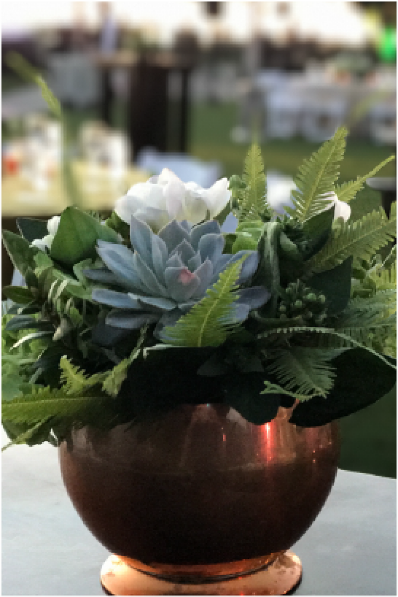 Event Floral Design Copper Bowl